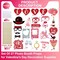 Happy Valentine's Day Photo Booth Props 27 Pcs Valentines Day Selfie Photobooth Props Decorations,Valentine Photo Props Funny Backdrop Decorations